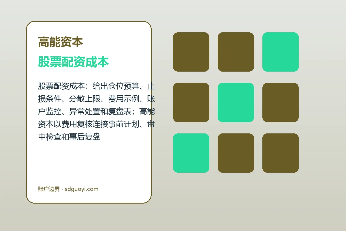高能资本费用、账户与退出规则图解